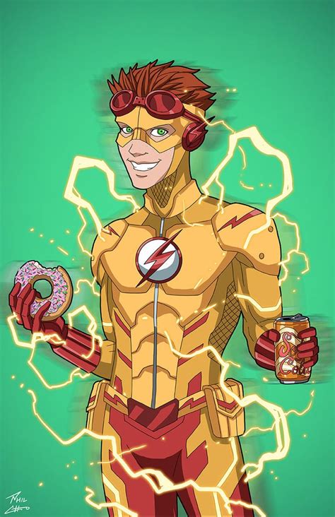 Wally West as Kid Flash, by Phil Cho | Personajes de dc comics, Personajes dc, Superhéroes dc