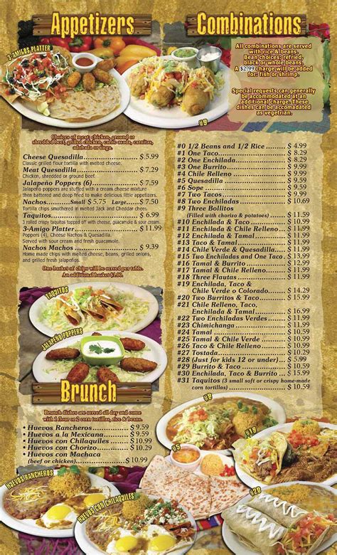 Carmela's Mexican Restaurant menus in McKinleyville, California, United States