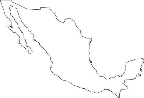 Outline Map Of Mexico - Large World Map