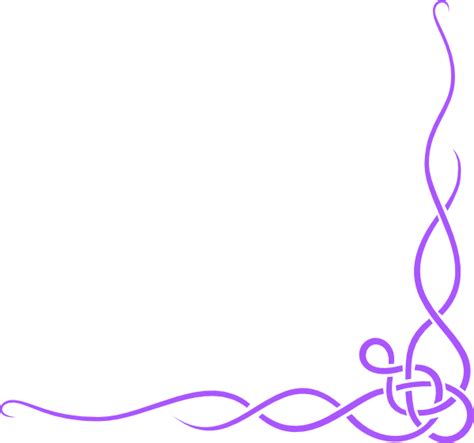 Purple Scroll Ribbon Border Clip Art at Clker.com - vector clip art ...