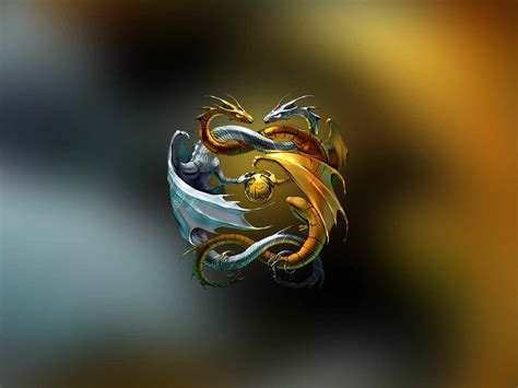 Yin Yang Dragon Wallpaper