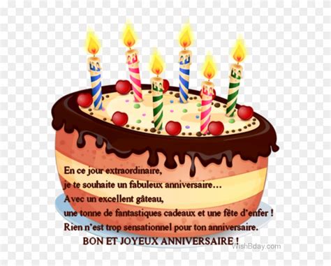 French Birthday Greetings - Birthday Wishes In French, HD Png Download - 600x610(#664222) - PngFind