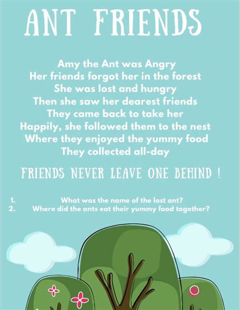 Short Bedtime Stories, Short Story Examples in English - Ant Friends - Academy Simple