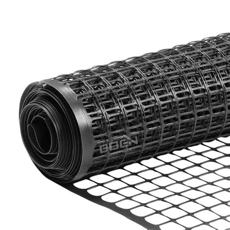 BOEN 40 in. x 25 ft. Black Plastic Garden Fence Temporary Barrier Fence for Dog, Rabbit or Deer ...