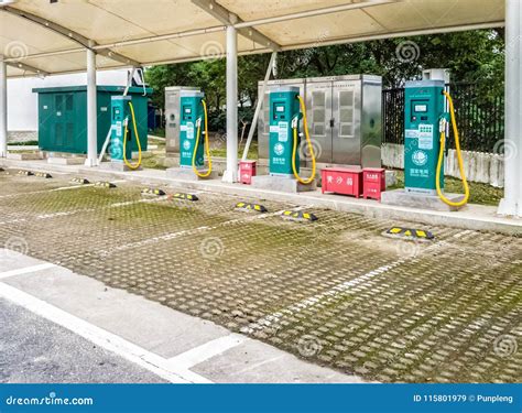 The Electric Vehicle Charging Station, China. Editorial Stock Image ...