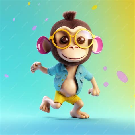 Premium Photo | Funny monkey wearing sunglasses on a colorful background Generative AI