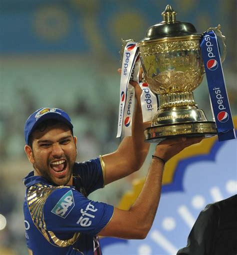 Rohit Sharma with IPL 8 Trophy