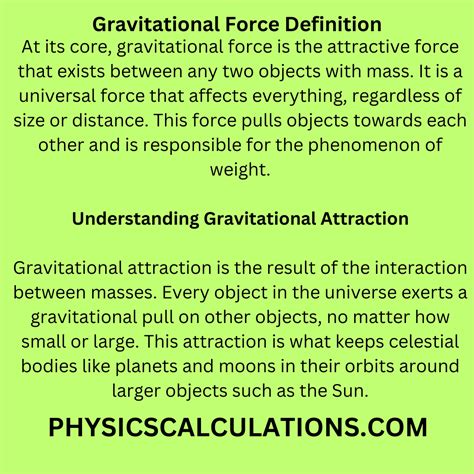 Gravitational Force Definition