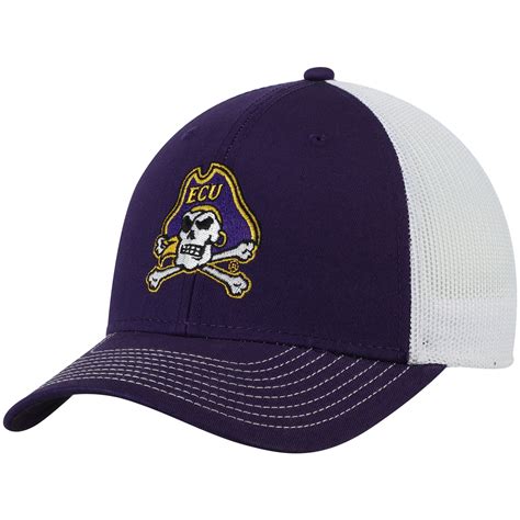 Men's The Game Purple ECU Pirates Benchmark Trucker Adjustable Snapback Hat