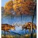 Natures Finest Deer Buck, Wildlife Wilderness Outdoor, Cotton Fabric, Blue Brown Tan, Fall Deer ...