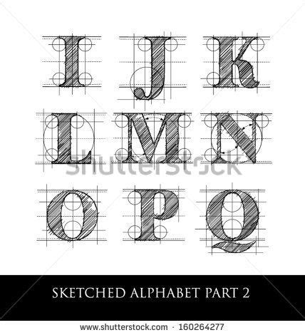 Architectural Sketched Letters Set 2 Stock Vector (Royalty Free) 160264277 | Shutterstock ...