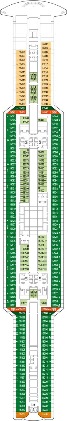 MSC Seaside Deck plan & cabin plan