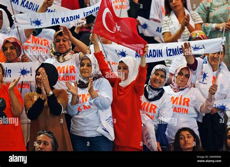 Supporters of Turkey's President Recep Tayyip Erdogan, cheer as he ...