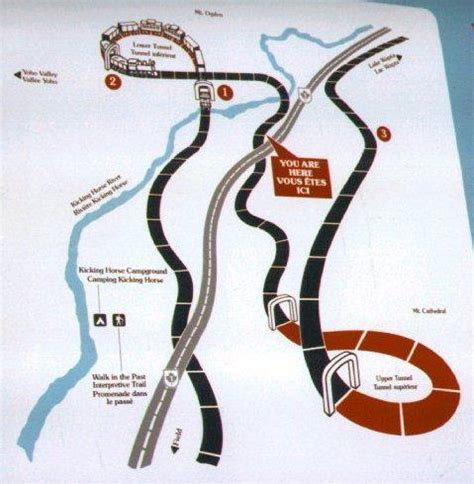 Canadian Pacific Railway's Spiral Tunnels Diagram