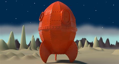 Wallace and Gromit's Rocketship 3D Model $69 - .dae .fbx .obj .blend ...