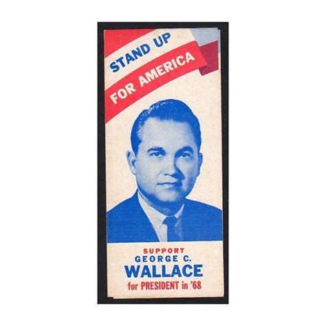 George Wallace Stand Up For America Campaign Order Brochure