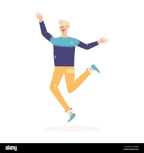 Happy jumping people Stock Vector Image & Art - Alamy