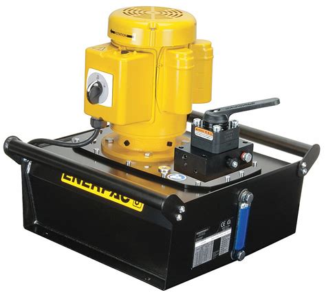 ENERPAC Electric Hydraulic Pump with Manual, 3 Way, 3 Position, Tandem ...