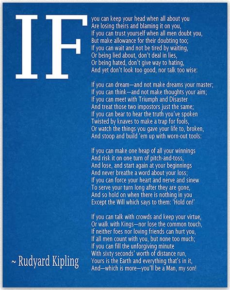 Buy IF Poem Art Print IF Poem by Rudyard Kipling Art Print IF If Poem If Poem Print If Poem Wall ...