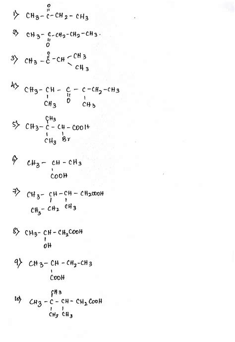 Nomenclature Worksheet Class 11