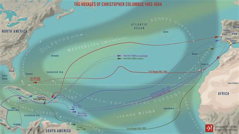 The Four Voyages of Christopher Columbus (Illustration) - World History ...