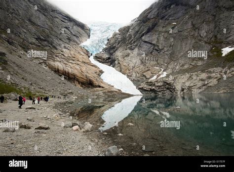 The Briksdal Glacier near Olden, Norway in the Jostedal Glacier National Park Stock Photo - Alamy