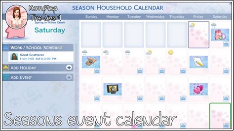 Seasons first look| event calendar| The Sims 4 - YouTube