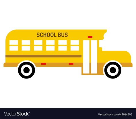 Yellow classic school bus Royalty Free Vector Image