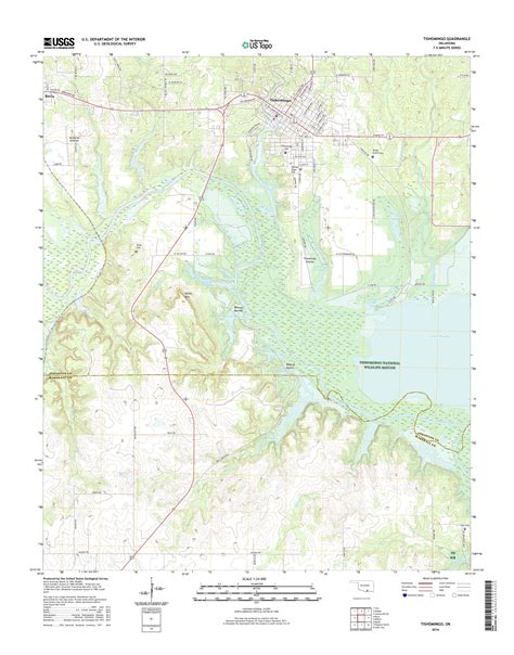 MyTopo Tishomingo, Oklahoma USGS Quad Topo Map