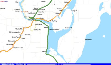 Portage Lake Michigan Map. | Lake michigan map, Portage lakes, Dollar bay