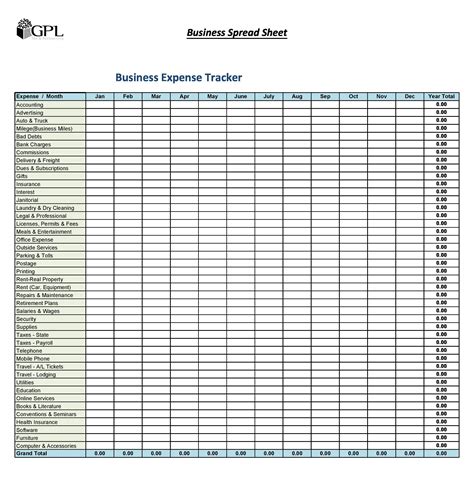 Expense Tracker Excel, Business Expense Tracker, Small Business ...