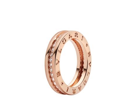Rose gold B.zero1 Ring with 0.45 ct Diamonds | Bulgari Official Store | Rose gold, Italian ...