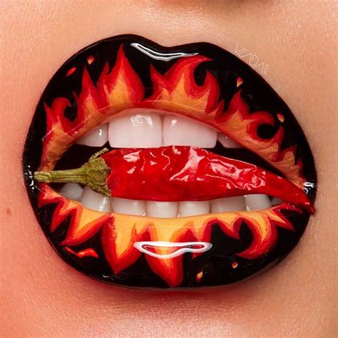 Instagram @kikywillows | Lip artwork, Lip art, Lip art makeup