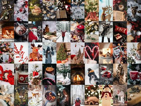 Christmas Aesthetic Wall Collage Kit 50pcs Digital Download - Etsy | Christmas phone wallpaper ...