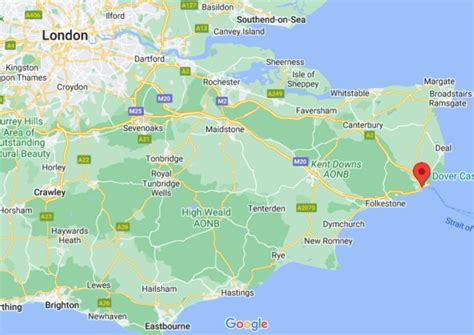 Dover (Kent), England (UK) area map & More