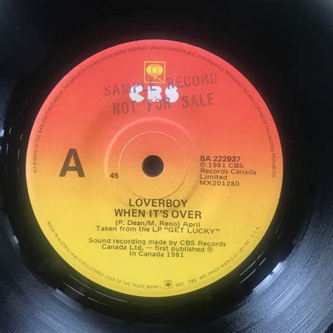 Loverboy - When It’s Over (1981, Vinyl) | Discogs