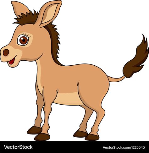 Cute donkey cartoon Royalty Free Vector Image - VectorStock