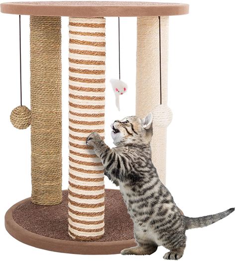 3 Scratching Posts Scratching Deterrent Tree for Indoor Cats - Pet Clever