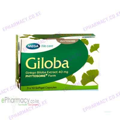 GILOBA GINKGO BILOBA | BRAIN SUPPLEMENT - 30 CAPS - ePharmacy Kenya