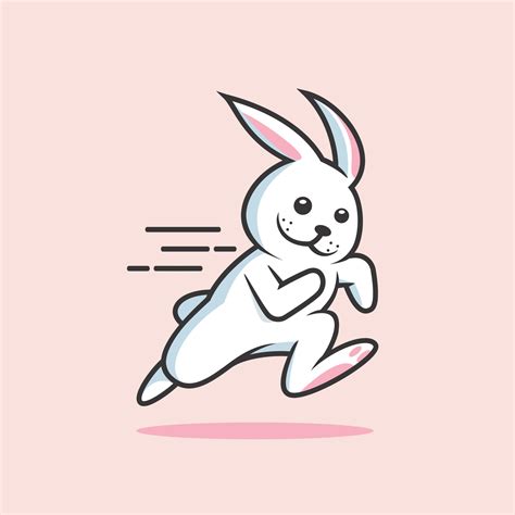 Cute Running Rabbit cartoon illustration 13421060 Vector Art at Vecteezy