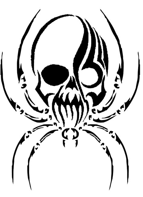 Amazing skull spider tattoo design by Disturbed Nerd - Tattooimages.biz