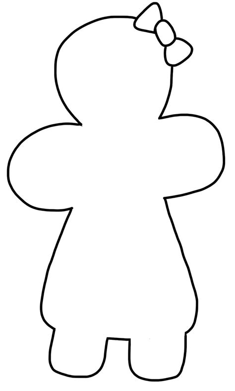 Gingerbread Man Outline | Free download on ClipArtMag