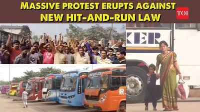 Hit and Run Law News | Truck drivers protest against new hit-and-run ...