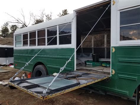 I turned my wheelchair lift door into a fold out deck - School Bus Conversion Resources | School ...