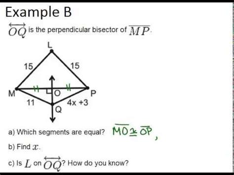 Perpendicular Bisectors Examples ( Video ) | Geometry | CK-12 Foundation