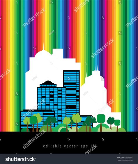 Vector City Silhouette Stock Vector (Royalty Free) 196918871 | Shutterstock