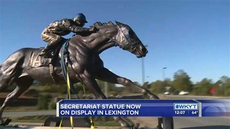 Secretariat statue installed at Lexington traffic circle