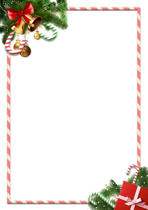 White Christmas Candy Page Border Background Word Template And Google Docs For Free Download