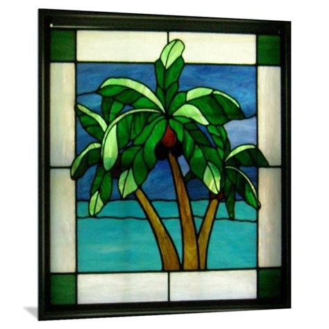 palm-tree-stained-glass-2-cpx200 | Stained glass flowers, Glass art ...