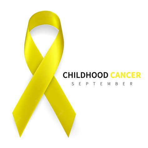 Premium Vector | Childhood cancer awareness month. realistic gold ribbon symbol.